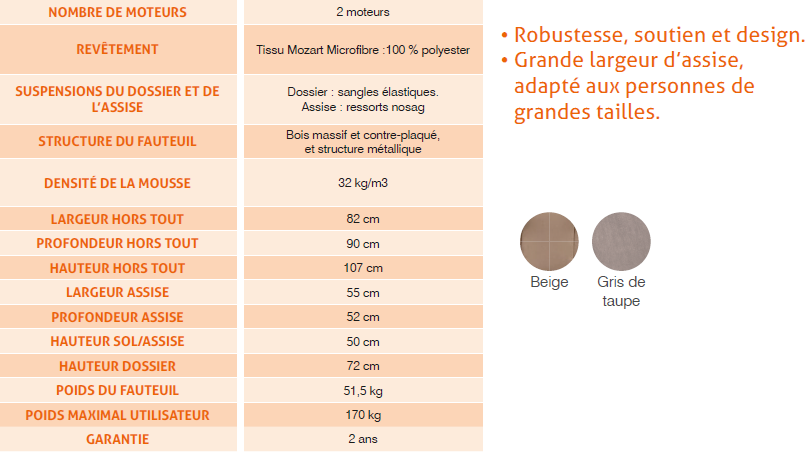 Fauteuil Releveur Marcel 2 Moteurs