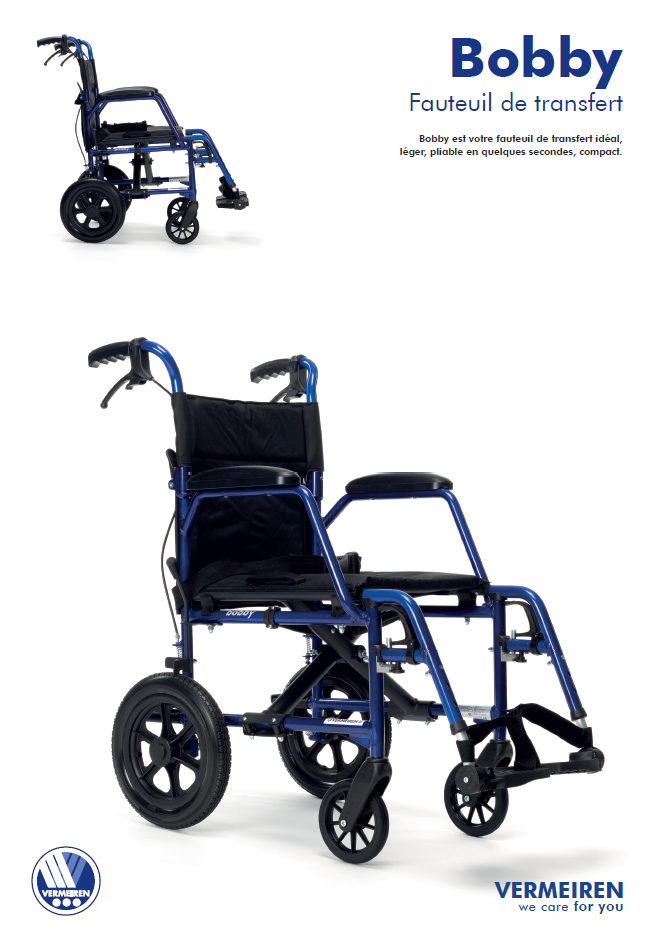 Fauteuil Roulant Manuel de Transfert Bobby