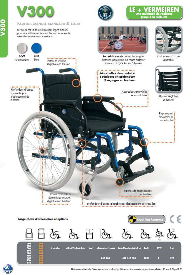 Fauteuil Roulant Manuel V300