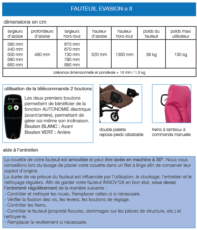 Fauteuil à Pousser Evasion