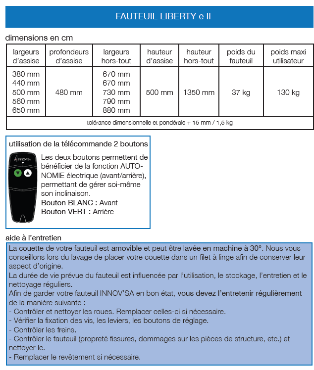 Fauteuil à Pousser Liberty II