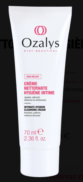 Ozalys Crème Nettoyante Hygiène Intime