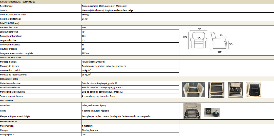 Fauteuil Releveur Louise 4 Moteurs