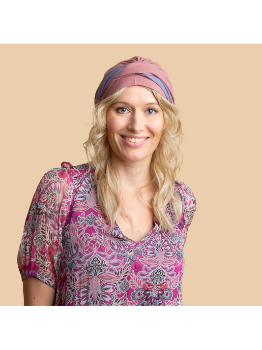 Turban Violette Vieux Rose